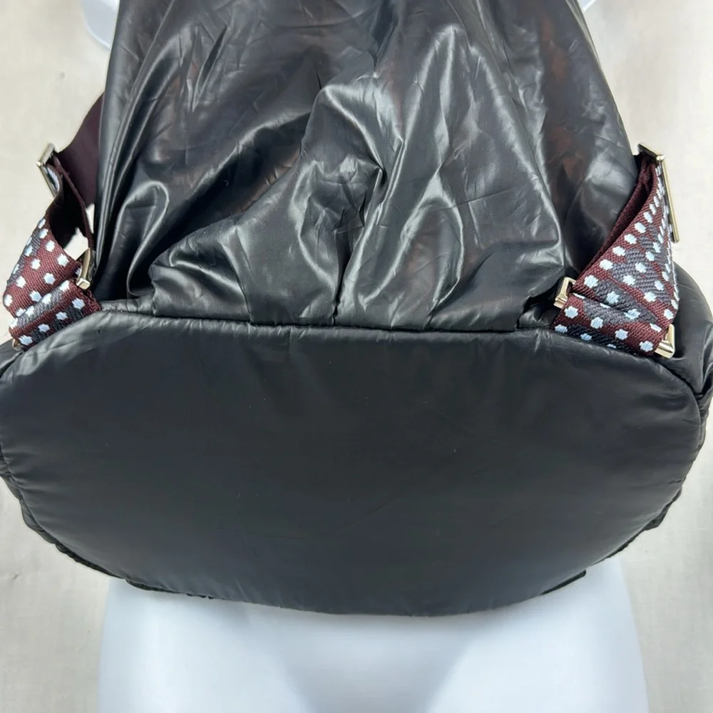 Harajuku lovers black nylon puffer backpack y2K polka dot - Picture 5 of 7